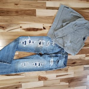 American eagle jeans and cropped Gap sweater